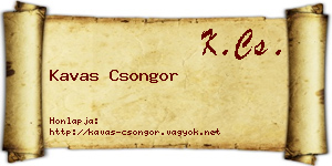Kavas Csongor névjegykártya