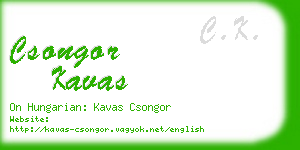 csongor kavas business card